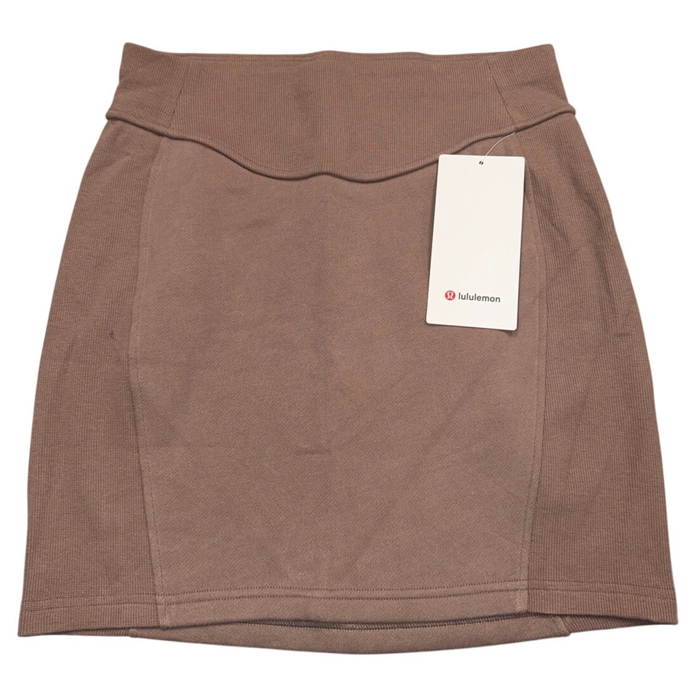 NWT Lululemon Scuba High-Rise Mini Skirt – Taupetastic (Brown) – Women’s X-Large